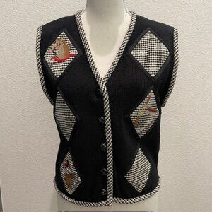 Vintage Cambridge Dry Goods Equestrian Theme Vest